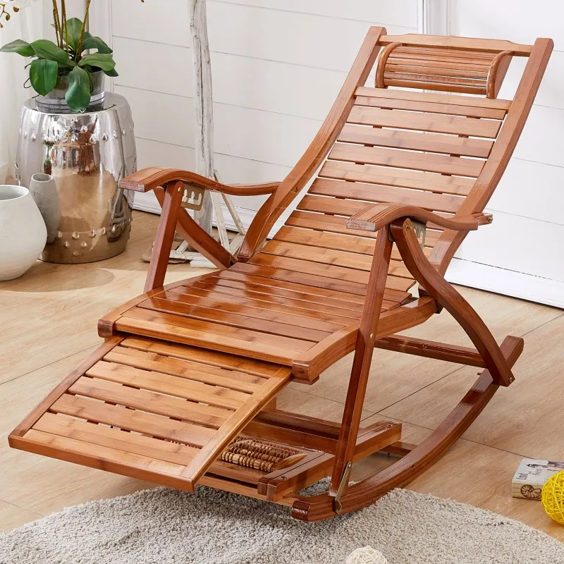 

Summer Bamboo Chair Chair Folding Lunch Break Nap Cane Chair Rocking Chair Leisure Home Elderly Cool Chair Summer Chair