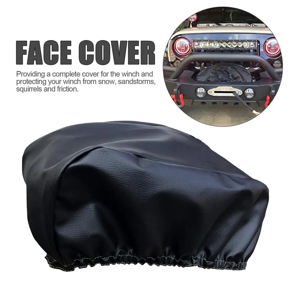 3500-17500lbs Winch Cover Black Storage Waterproof Guard for Winch Covers 63*18*27 cm 190T polyester t affeta fabric Dust Cover