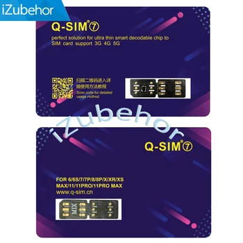 

Support IOS13 Q-SIM 7 for iphone 6, 6 plus, 7, 7 plus, 8, 8 plus, X, MAX, IX XR, XS 5G LTE Perfect Dual Sim Card Adapter