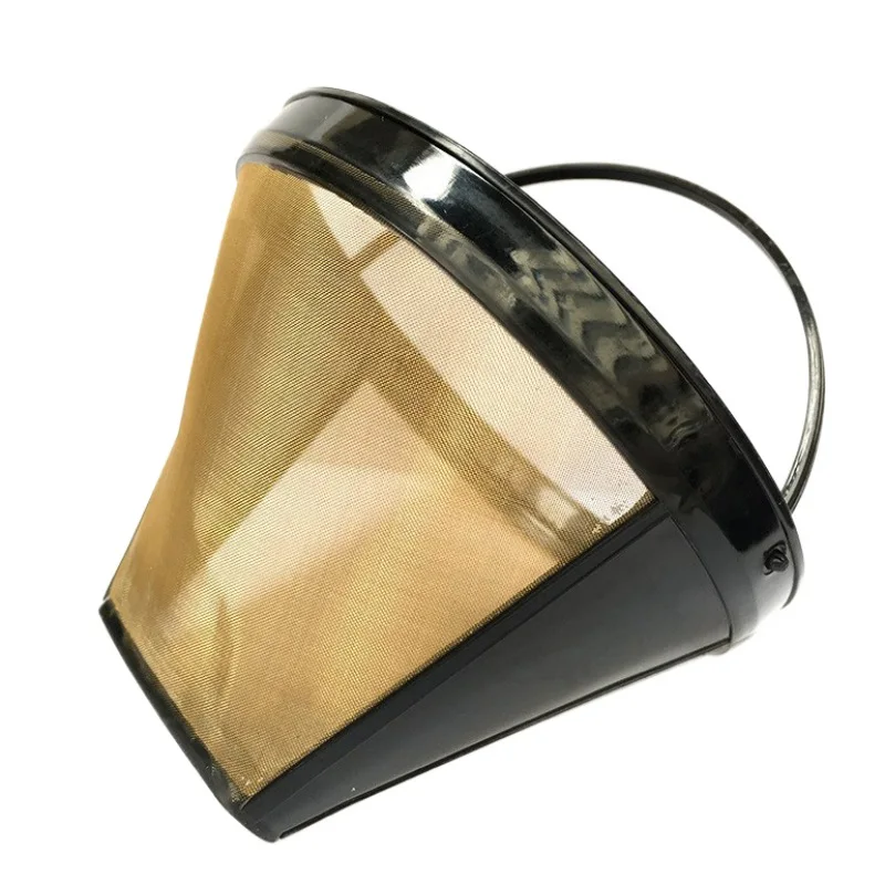 

Coffee Filter Basket Coffee Maker Accessories Stainless Steel Easy Clean Washable Reusable Cone-Style Kitchenware Gadgets