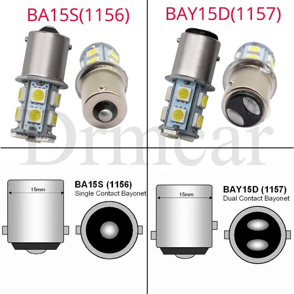 1156 BA15S 1157 BAY15D P21 5 вт BA15D автомобильный купол светодиодный сигнал поворота парковки