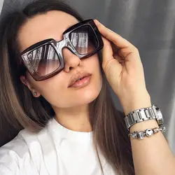 LNFCXI новый квадратный Мода женские солнцезащитные очки большого размера индивидуальный белый рамки защита от солнца очки для мужчин