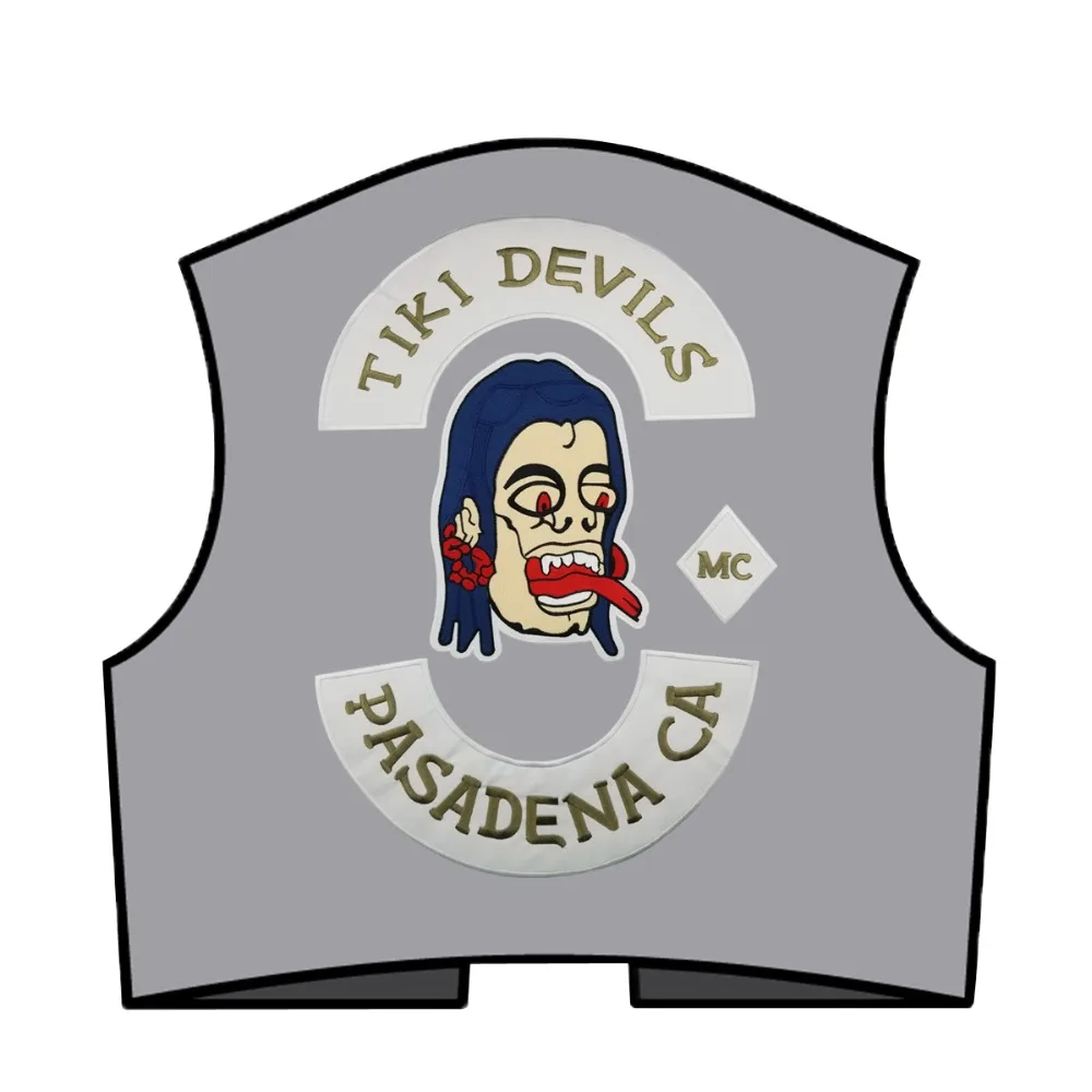 Tiki Devils DIY значки крутой MC Байкер для мотоцикла ручной работы железные нашивки