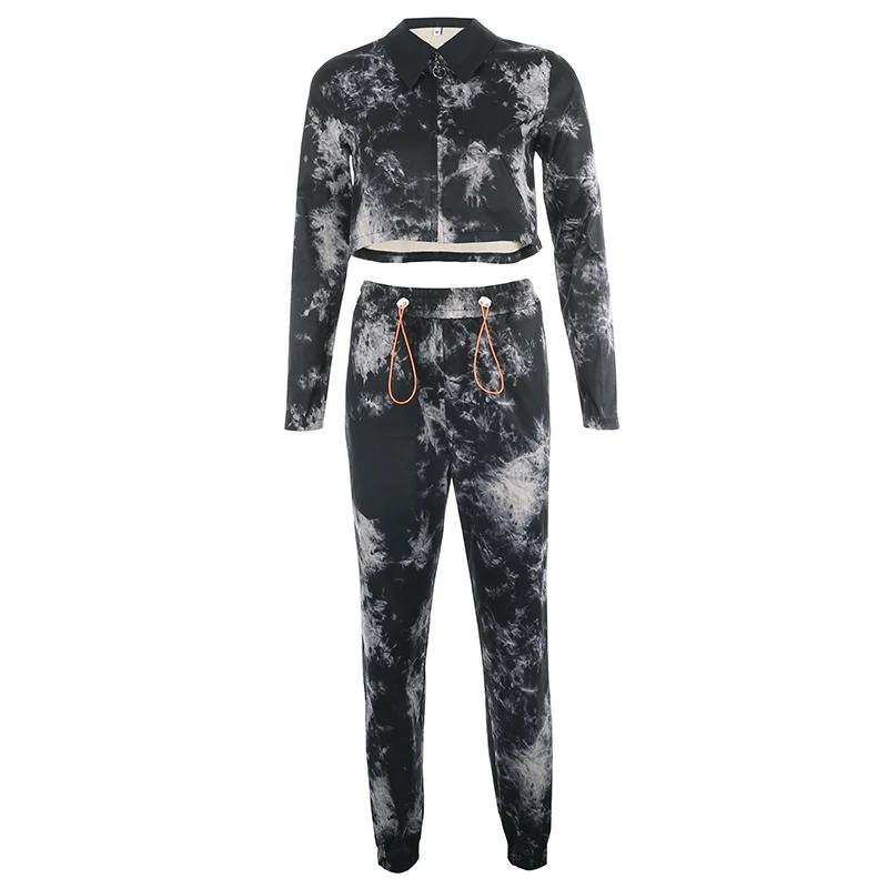 Rockmore Tie Dye Drawstring карандаш брюки женские плюс размер зимние джоггеры широкие брюки пот брюки с высокой талией брюки уличная одежда