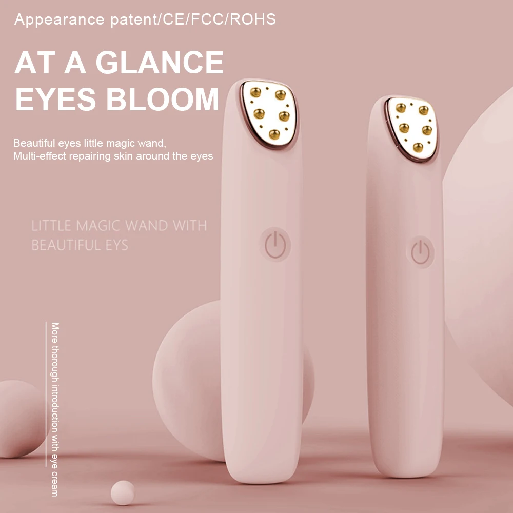 Electric Eye Massager Pen Dark Circle Facials Vibration Thin Face Anti Bag Pouch & Wrinkle Radio Frequency Beauty Tool 5 colors Eye Massager