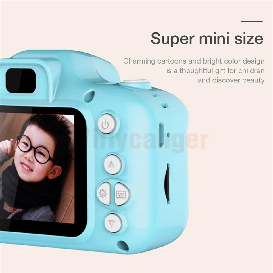 Children Camera Mini HD Video with SD Card Card Reader Intelligent Shooting Children's Digital Camera ​Sports Toys for Kids Gift