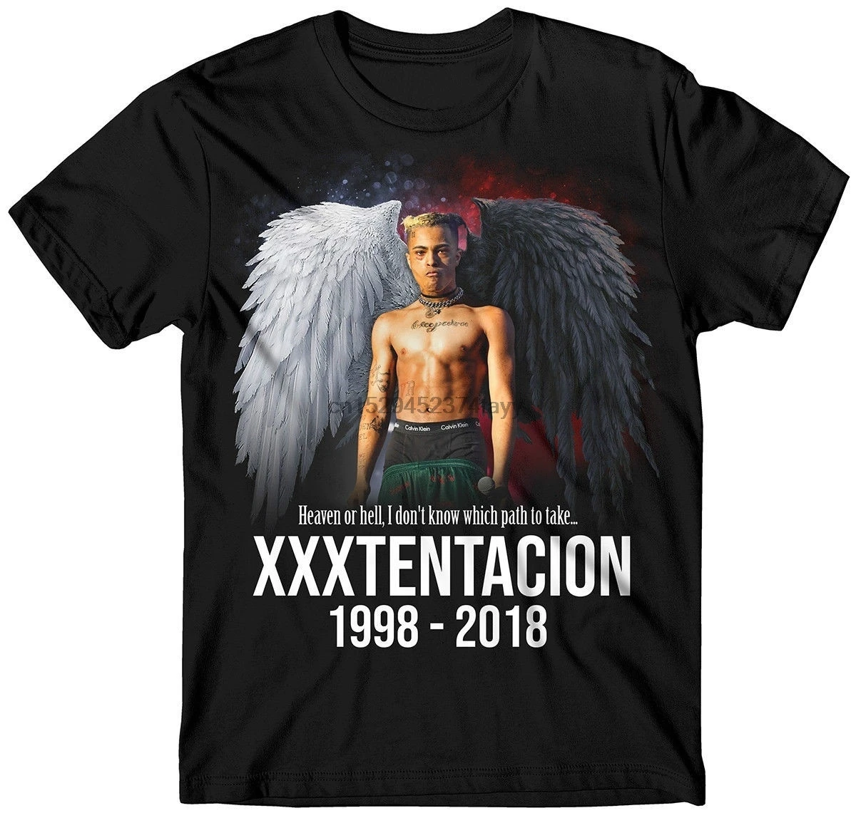 Мужская хлопковая футболка R.I.P XXXTentacion Мемориальный хип-хоп | одежда