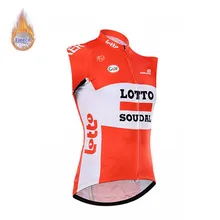 Lotto Зимняя Теплая Флисовая Мужская велосипедная майка без рукавов Ropa ciclismo велосипедная одежда maillot Ciclismo