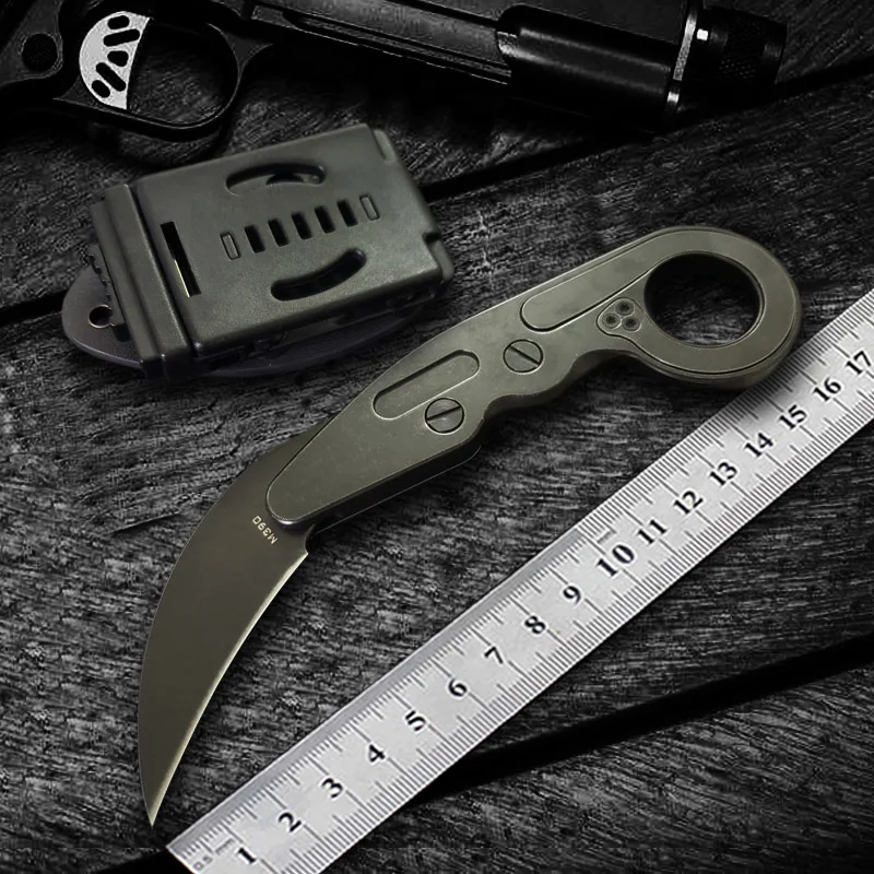 

Mechanical Claw Knife M390 Powder Steel Blade Steel Handle karambit CS GO Outdoor Camping Multipurpose Hunting survival EDC Tool