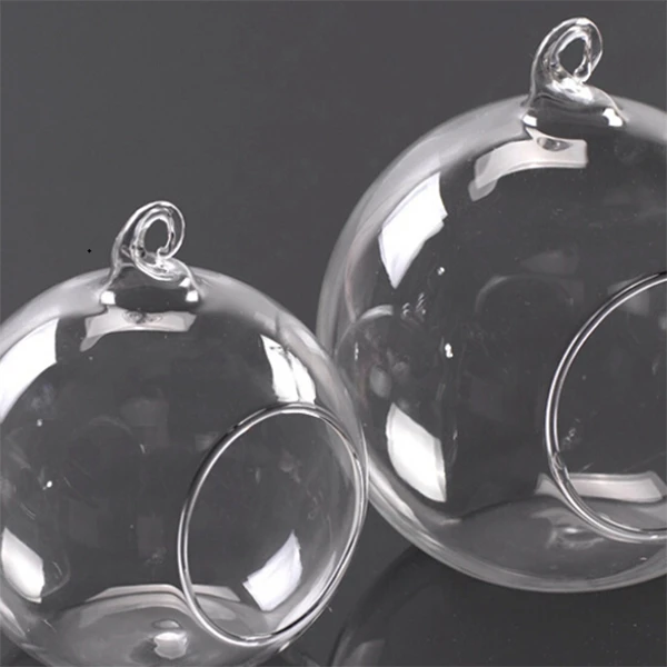 Висячие стеклянные Цветочная ваза для растений Bauble чай держатель свечей прозрачный(прозрачный набор из 3