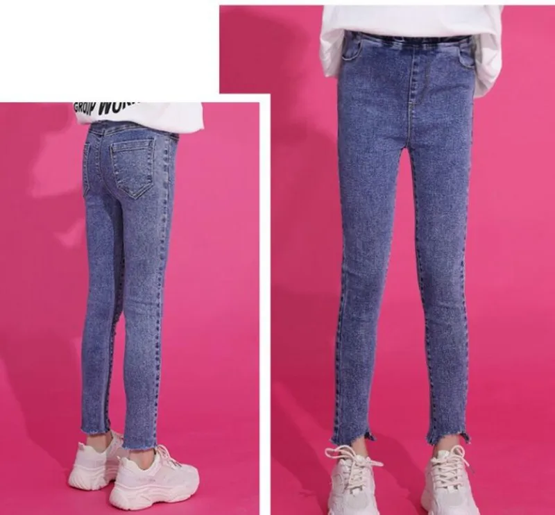 COOTELILI straight Jeans For Girls Fashion Kid Pants Kids Clothes For Girls Children Denim Jeans Girls Casual Long Trousers (7)