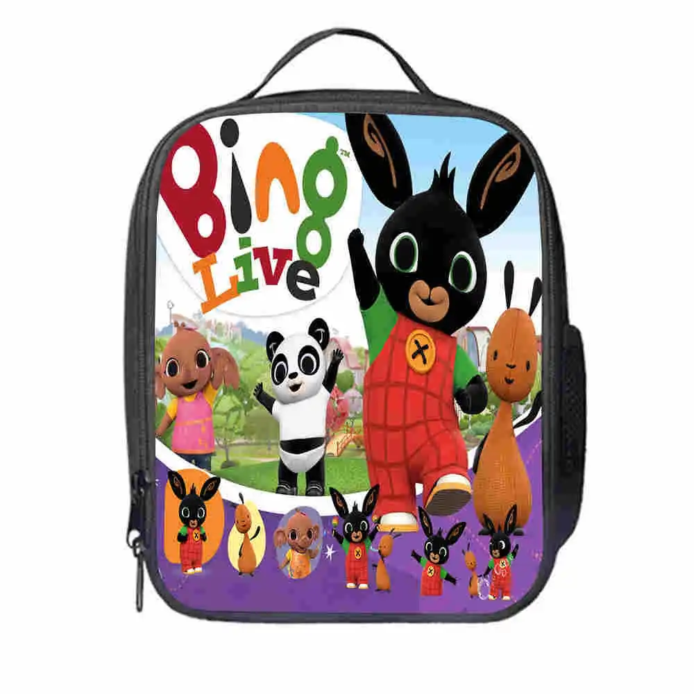 Многоцветный Горячая Распродажа 25 см Bing Bunny сумки для обеда с мультяшным принтом Детские уличные портативные ледяные студенческие милые сумки-холодильники для мальчиков и девочек детские сумки для пикника подарки - Цвет: Многоцветный