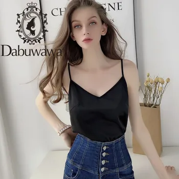 

Dabuwawa Sexy Solid Women Elegant V-Neck Female Casual Cami Vest Strap Ladies Holiday Summer Tank Female Vests DT1BCM004