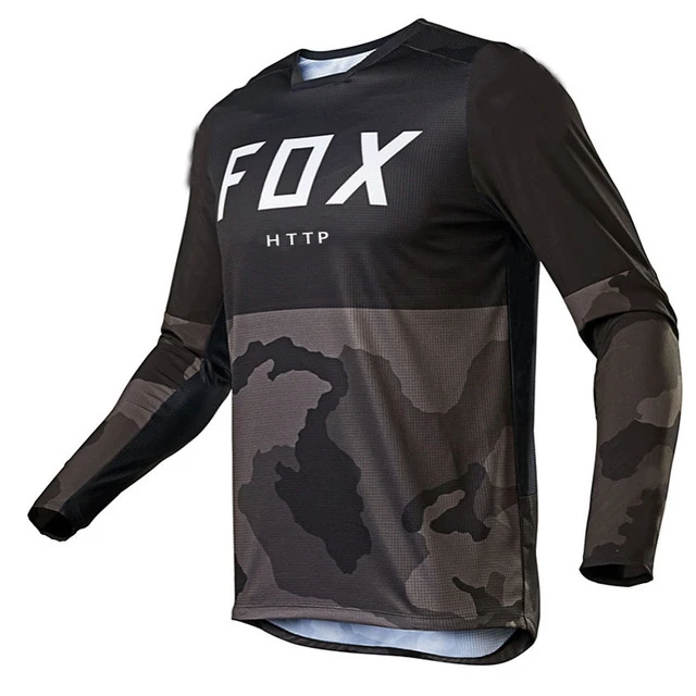 Camisetas de descenso para hombre, ropa deportiva para Motocross, RACE FACE, bicicleta de montaña, todoterreno, DH, FOX, 2021