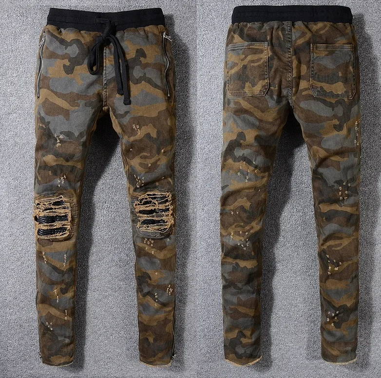 

Balmain Mens jeans Slim Fit Ripped Jeans Men Hi-Street Mens Distressed Denim Joggers Knee Holes Washed Destroyed Jeans B980