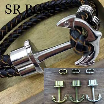

Free Shipping 5Sets Jewelry Accessories DIY Anchor Hook Leather Connector Findings Clasp