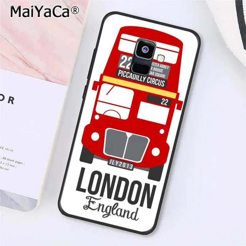 MaiYaCa Лондонский автобус Англия телефон Биг Бен чехол для телефона для samsung Galaxy A7 A8 A6 плюс A750 A9 A50 A70 A20 A30 A40