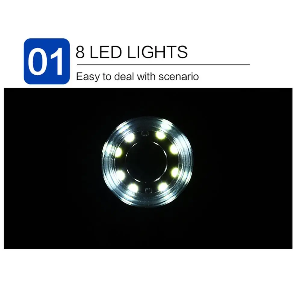 Microscópio 8 led 1600x handheld microscópio digital
