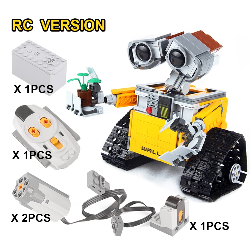 

609pcs Wall-e Robot Figures Compatible Legolys Technic 21303 Building Block Children's Remote Control Toy WALL-E Toy Gifts