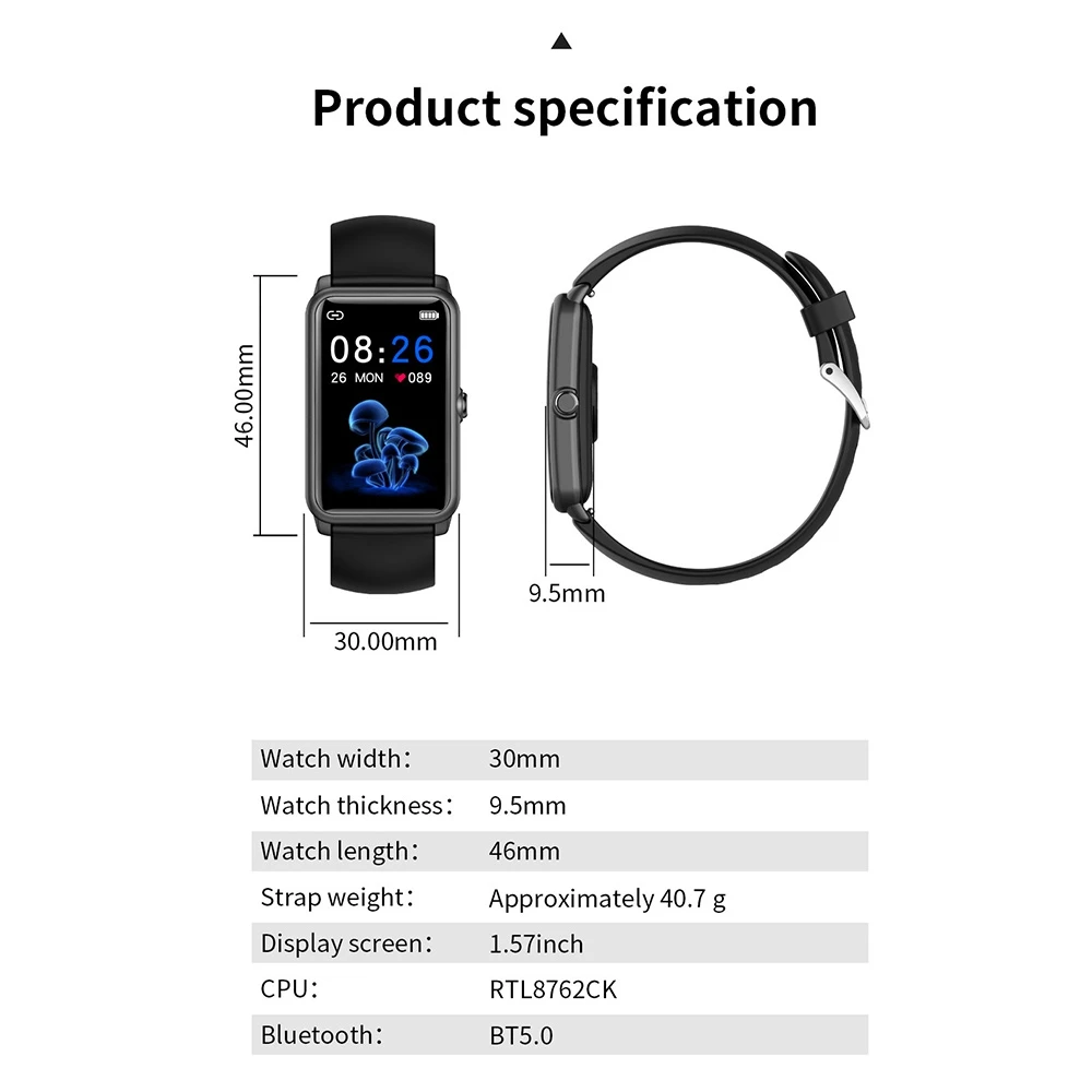 H86 Smart Watch Bracelet Women Smartwatch Sport Clock Heart Rate Monitor Female Menstrual Cycle Information Reminder Wristwatch