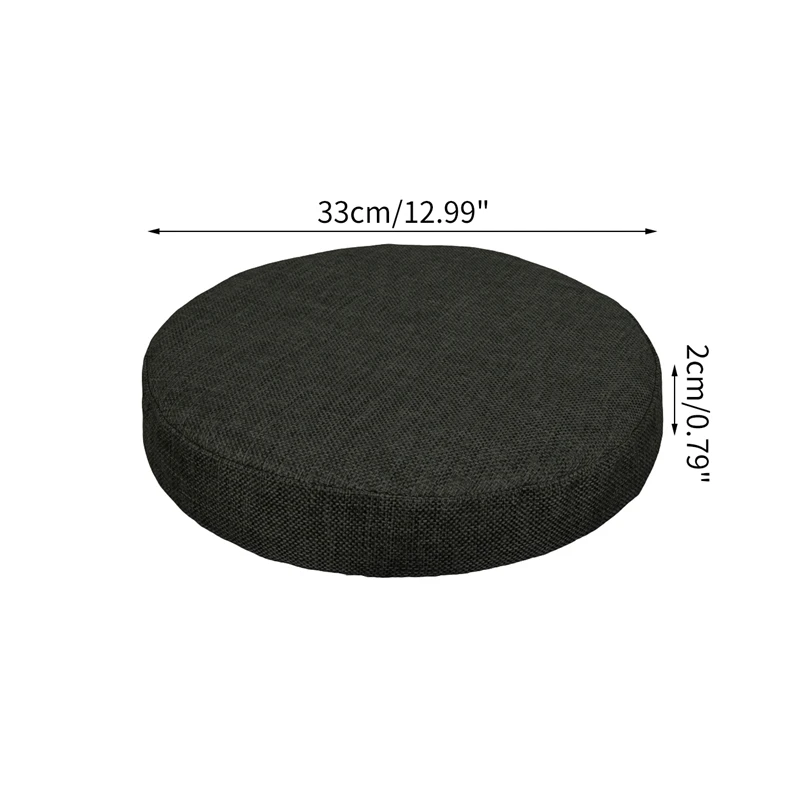 Black 33cm Зимний чехол для стула, утолщенный круглый чехол для стула, эластичный Чехол для сидения, прочный домашний декор - Цвет: Black 33cm