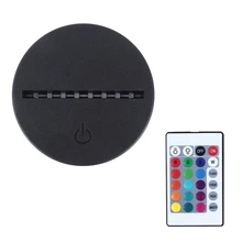 

Promotion! 10Pcs/Lot 3D LED Lamp Base Night Light Base LED USB Contact Remote Control Lighting Accessories Base