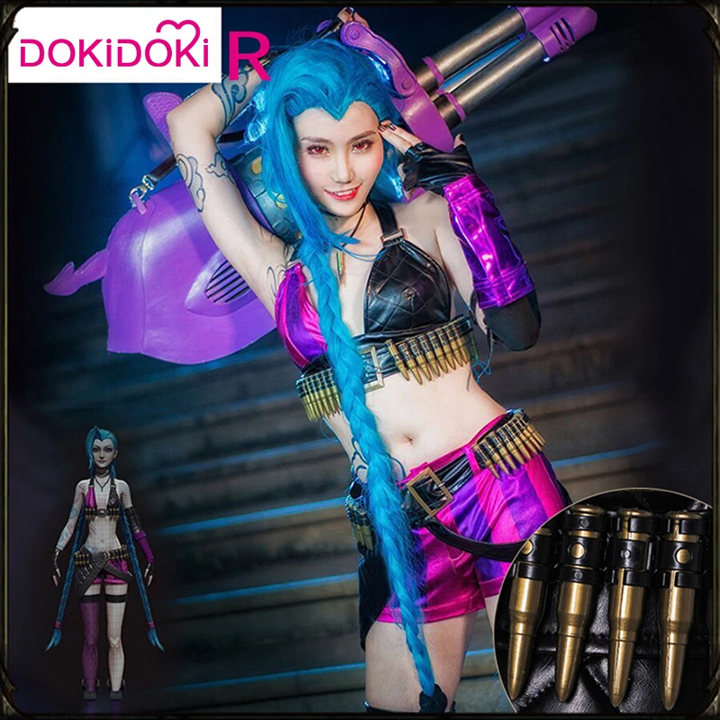 DokiDoki-R Лига Легенд игра косплей костюм Джинкс костюм Лига Легенд Jinx женский сексуальный костюм