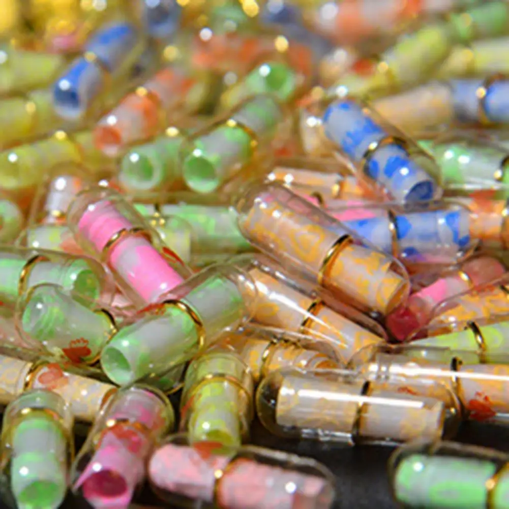 2021 New 50pcs/Lot Message in a Bottle Cute Capsule Letter Love Pill Full Clear Color Mini Wish Valentine's Day | Канцтовары для