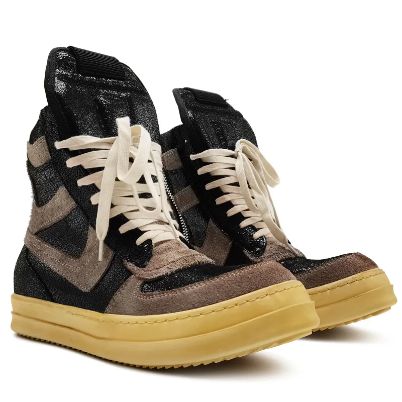 

Retro Rick Men's Sneakers Leather Large Hook Men's Boots Women's Boots Warm RO Owens Women's Casual Shoes