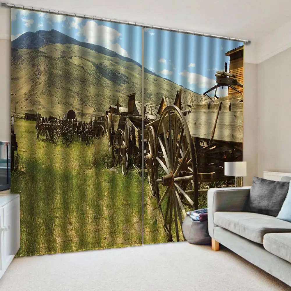 Занавески 3D в стиле ретро для гостиной спальни кухни на заказ занавески с