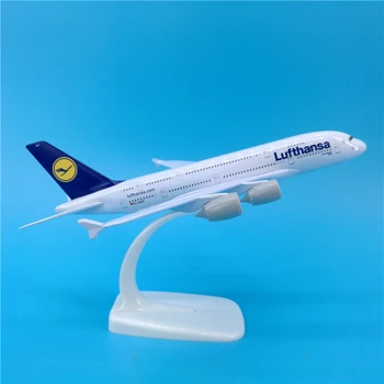 

18cm German Lufthansa A380 Metal Aircraft Model Decoration Lufthansa Free Flight Model Airplane Collectible Decorative Scale Kit