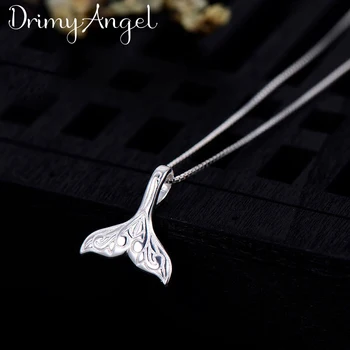 

Boho 925 Sterling Silver Mermaid Tail Necklaces For Women Girls Gifts Statement Charm Necklaces Pendant Collar