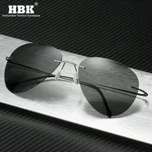 Мужские солнцезащитные очки без оправы, поляризационные, титановые, для вождения, ультралегкие, солнцезащитные очки, для улицы, для рыбалки, очки Oculos Gafas UV400