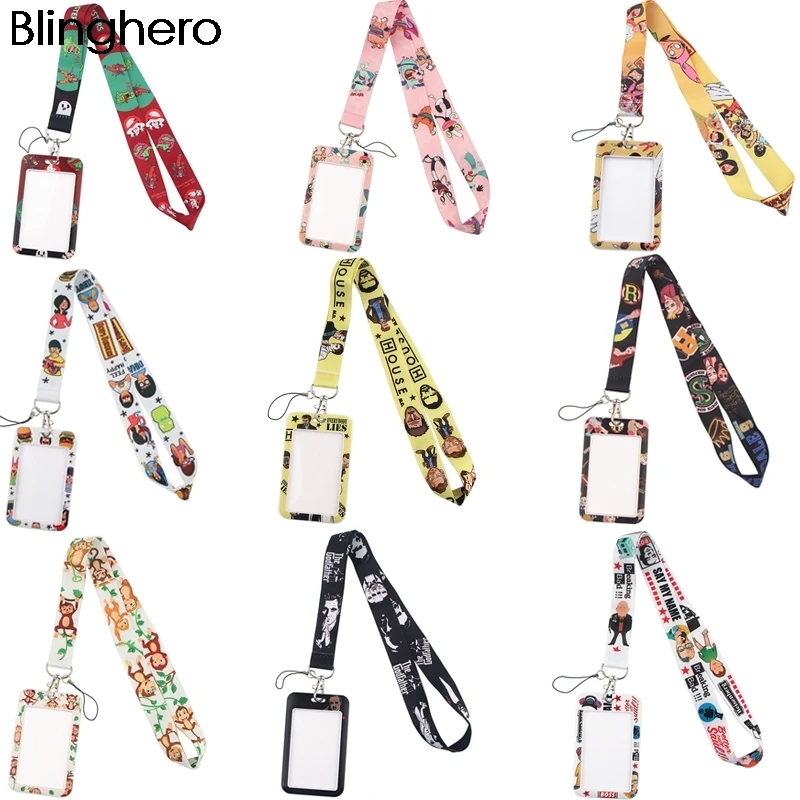 

20pcs/lot BH1368 Blinghero Cartoon Bank Credit Card Holders Bus Holder Identity Badge With Lanyard For Phone Key Office Supply