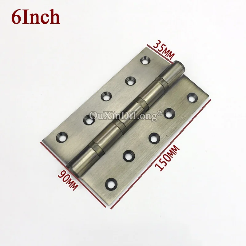 6Inch Высокое качество 2 шт. сверхпрочная дверь из нержавеющей стали петли 6 дюймов/8 дюймов бронзовые петли для мебельных дверей+ винты - Цвет: 6Inch