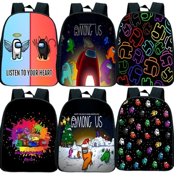 

Children Game Among Us Backpack Kids Cute Cartoon Kindergarten Schoolbag Toddler Bookbag Anime Knapsack Preschool Rucksack Gift