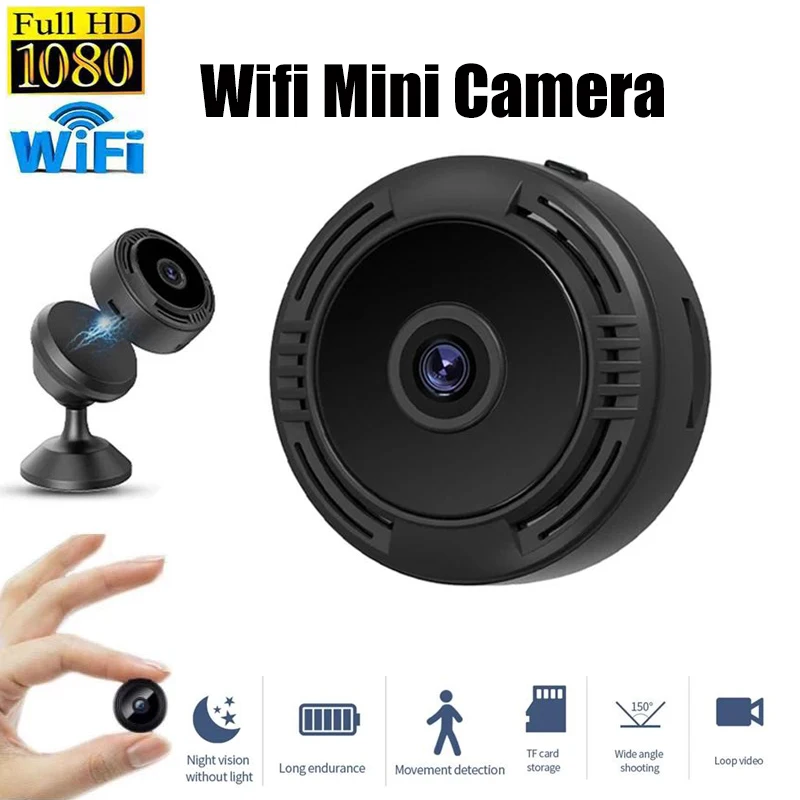 Wi-Fi мини-камера HD 1080P Беспроводная с функцией ночного видения | Электроника
