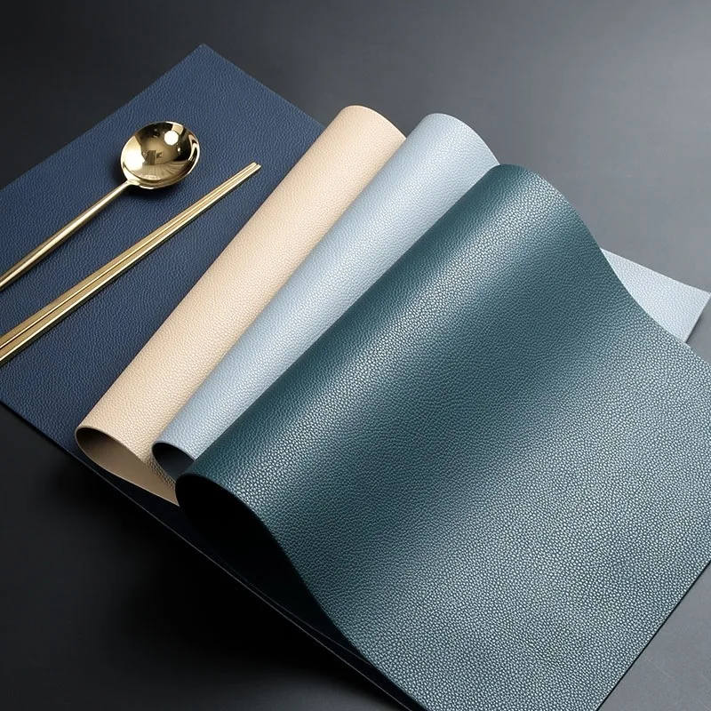 

Leather Placemats Washable Table Pad Mat Tablemats Stain-Resistant Dining Disc Bowl Pad Coaster Non-slip Decoration Accessories