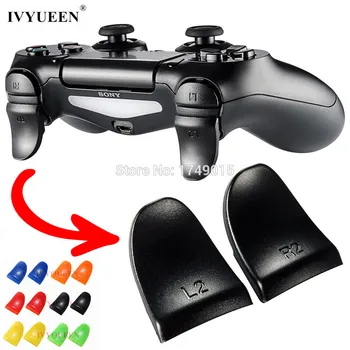 

IVYUEEN 1 Pair L2 R2 Buttons Extention Trigger Extenders for Sony Dualshock 4 Playstation PS4 Pro Slim Controller-Red/Blue/Black