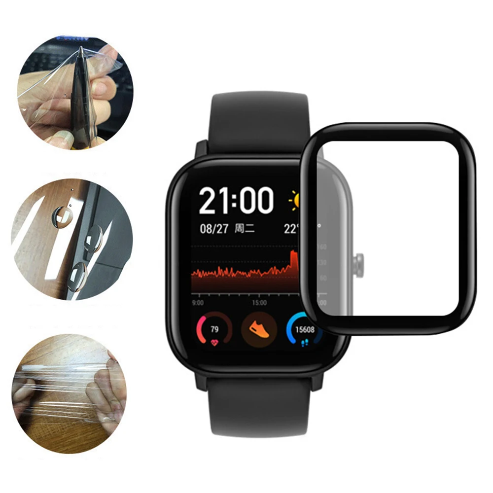 1/2/3PCSSoft Clear Protective Film Guard for For Huawei Watch GT Smart Watch Full Screen Protective SmartWatch Protector Cover