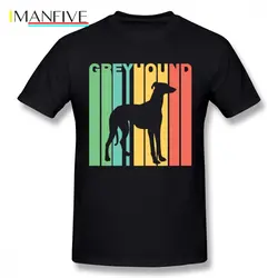 Красочная собака породы борзая футболка для мужчин фото пользовательские большой Homme футболка