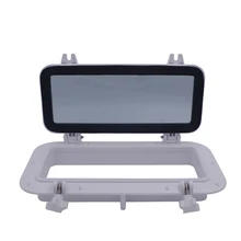 Морская Лодка Яхта RV порт отверстие ABS пластик прямоугольные люки порт огни замена Водонепроницаемый окна порт отверстие порт свет