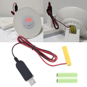 

1Set LR03 AAA Battery Eliminator 2m USB Power Supply Cable Replace 1 to 4pcs AAA Battery For Electric Toy Flashlight Clock