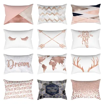 

Geometric Cushion Cover 30x50 Rectangle Throw Pillow Case Pink Map Pineapple Arrow Sofa Decorative Pillows Home Decor Pillowcase