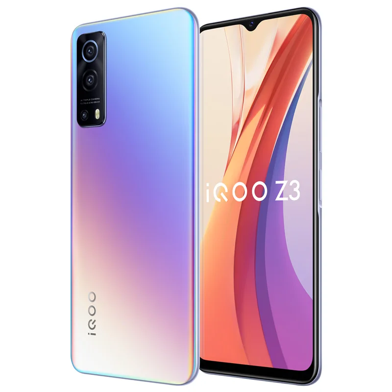 New Vivo Iqoo Z3 5G Android Phone 6.58" 120HZ Screen Snapdragon 768G  Fingerprint Face ID 64.0MP 8GB RAM 256GB ROM 55W Charger 8gb ddr4