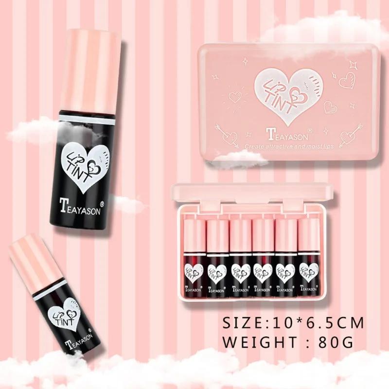 6pcs/Set Liquid Lipstick Lip Gloss Professional Makeup Matte Lipstick Lip Kit Long Lasting Cute Cosmetics