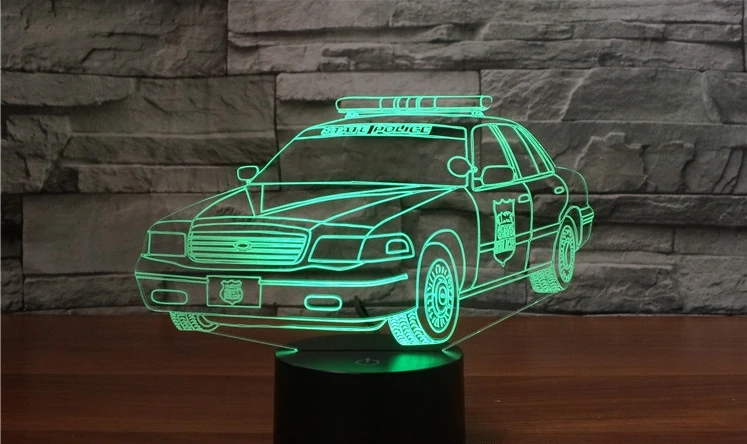 [Seven Neon] игрушечный автомобиль автобус винтажный автомобиль акриловая 7 цветов Настольная лампа 3D лампа Новинка Светодиодный Ночник светильник Сокол миллениума светильник