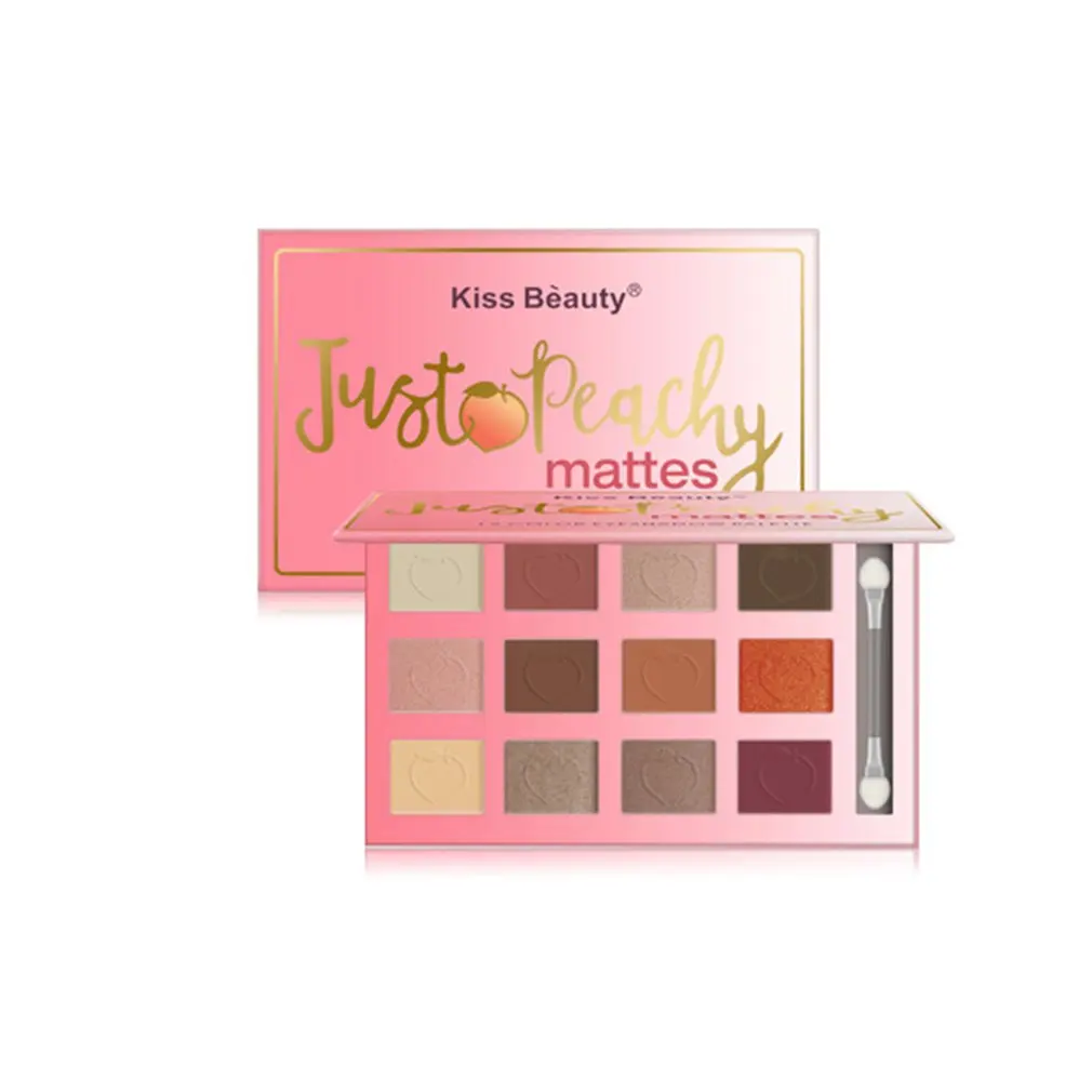 Kiss beauty 12 цветов ленивый глаз диск для теней девушка матовое стекло с перламутровым эффектом прочный девичий косметический
