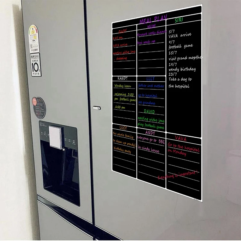 2x A3 netic Dry Erase белая доска лист кухонный холодильник еженедельная календарь
