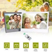 SJD-1703 17," Цифровая фоторамка 920*1080 HD Настольный альбом MP4 видео MP3 звуковые часы календарь инфракрасный пульт дистанционного управления